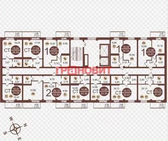 1-к кв. Новосибирская область, Новосибирск Закаменский мкр, 16 (32.5 ... - Фото 1