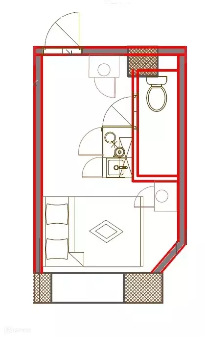 Продаётся квартира-студия, 10.8 м - Фото 1