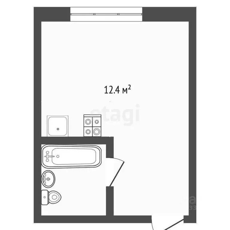 Студия Тюменская область, Тюмень ул. Бабарынка, 65 (15.9 м) - Фото 1