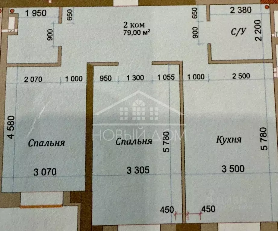 2-к кв. Кабардино-Балкария, Нальчик просп. Ленина, 1Д (79.0 м) - Фото 1