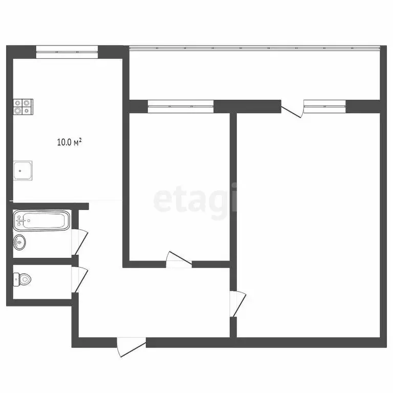 2-комнатная квартира: Ижевск, улица Коммунаров, 361 (46.8 м) - Фото 1