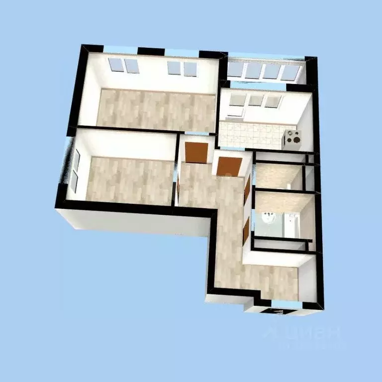 2-к кв. Башкортостан, Уфа ул. Дмитрия Купцова, 4 (55.0 м) - Фото 2