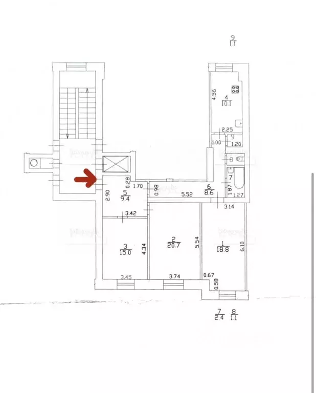 3-к кв. Санкт-Петербург Московский просп., 182 (87.2 м) - Фото 1