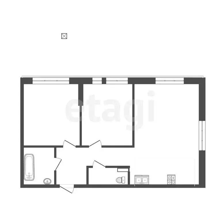 2-комнатная квартира: Тюмень, улица Тимофея Чаркова, 83 (56.4 м) - Фото 1