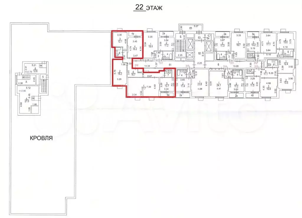 Аукцион: 4-к. квартира, 112,2 м, 22/24 эт. - Фото 1