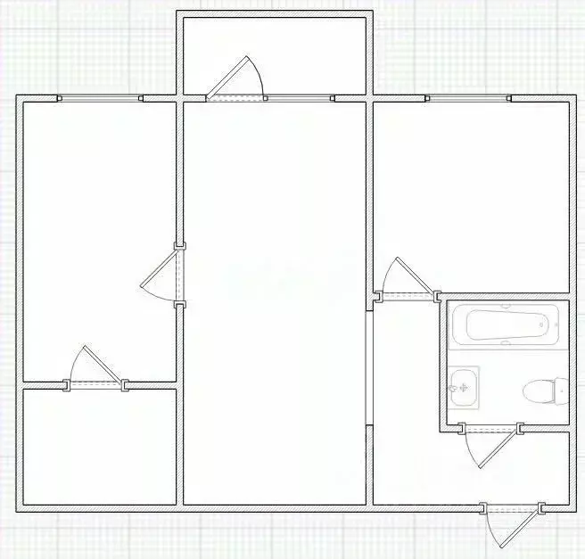 2-к кв. Костромская область, Кострома Кинешемское ш., 6б (45.5 м) - Фото 1