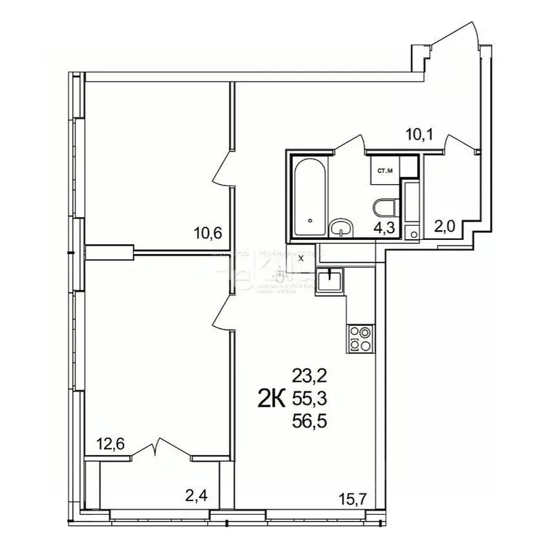 2-к кв. Нижегородская область, Нижний Новгород д. Анкудиновка, КМ ... - Фото 1