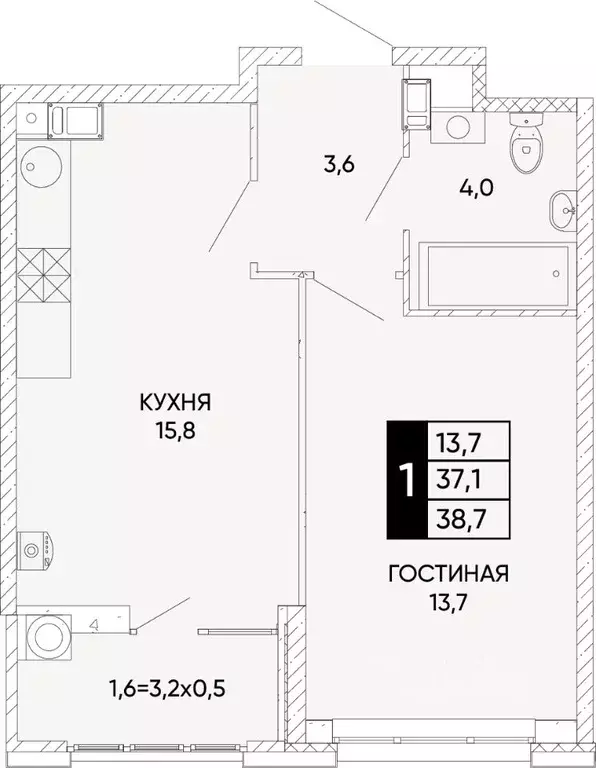 1-к кв. Ростовская область, Ростов-на-Дону Левобережье жилой комплекс ... - Фото 0