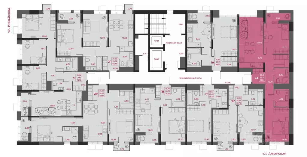 2-к кв. Пензенская область, Пенза Форт жилой комплекс (69.24 м) - Фото 2