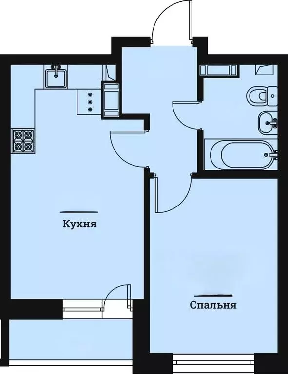 1-комнатная квартира: Мурино, Екатерининская улица, 19 (33.9 м) - Фото 0