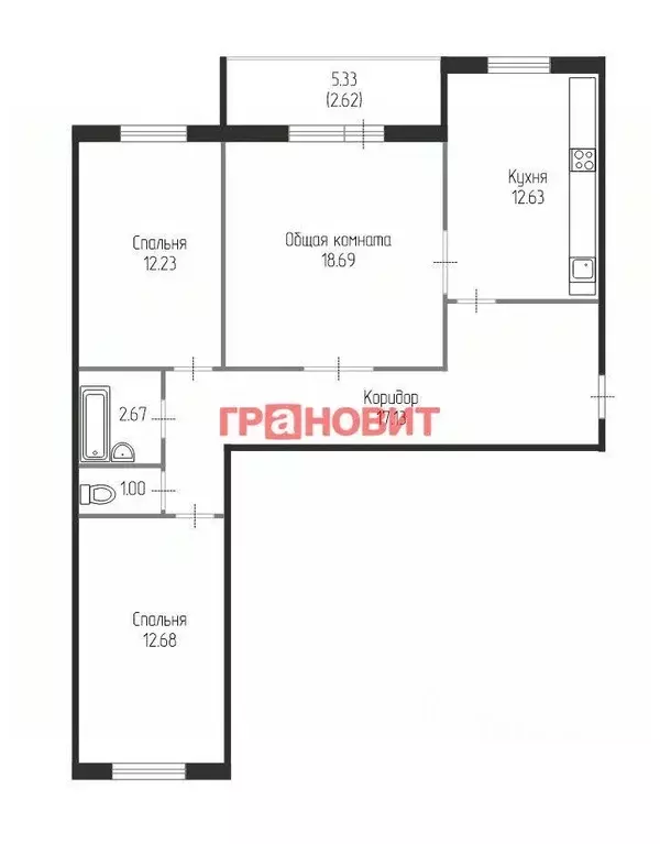 3-к кв. Новосибирская область, Новосибирский район, Мичуринский ... - Фото 2