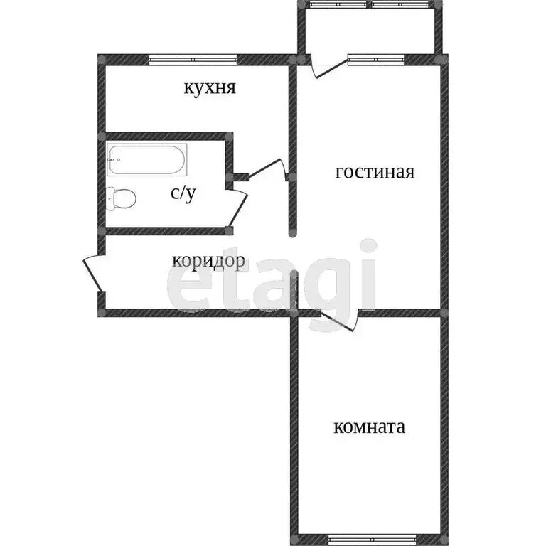 2-комнатная квартира: Миасс, улица Романенко, 11 (42 м) - Фото 0