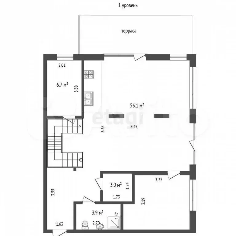 3-к. квартира, 142,5 м, 1/6 эт. - Фото 1