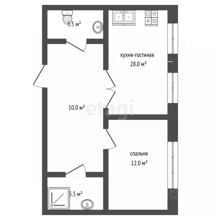 2-к кв. Московская область, Химки Молодежная ул., 7к1 (61.0 м) - Фото 2