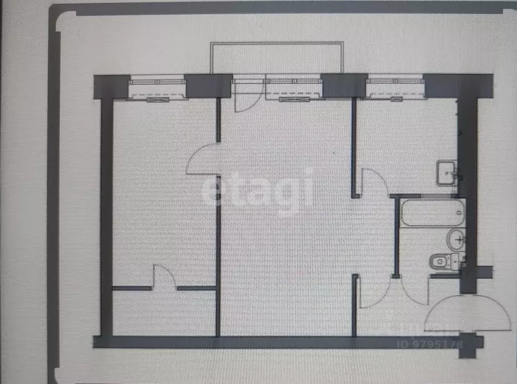2-к кв. Татарстан, Зеленодольск ул. Королева, 14 (47.8 м) - Фото 2