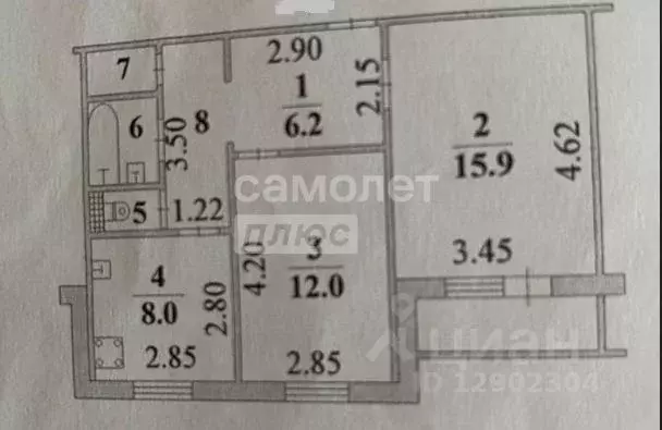 2-к кв. Липецкая область, Липецк Московская ул., 33 (51.4 м) - Фото 1