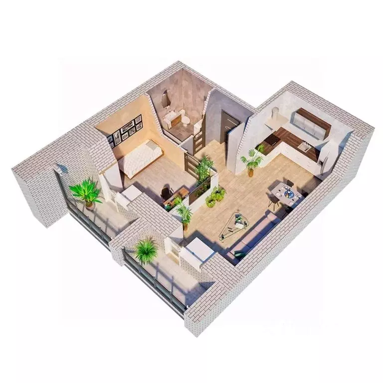 1-к кв. Амурская область, Благовещенск 187-й кв-л,  (43.7 м) - Фото 1