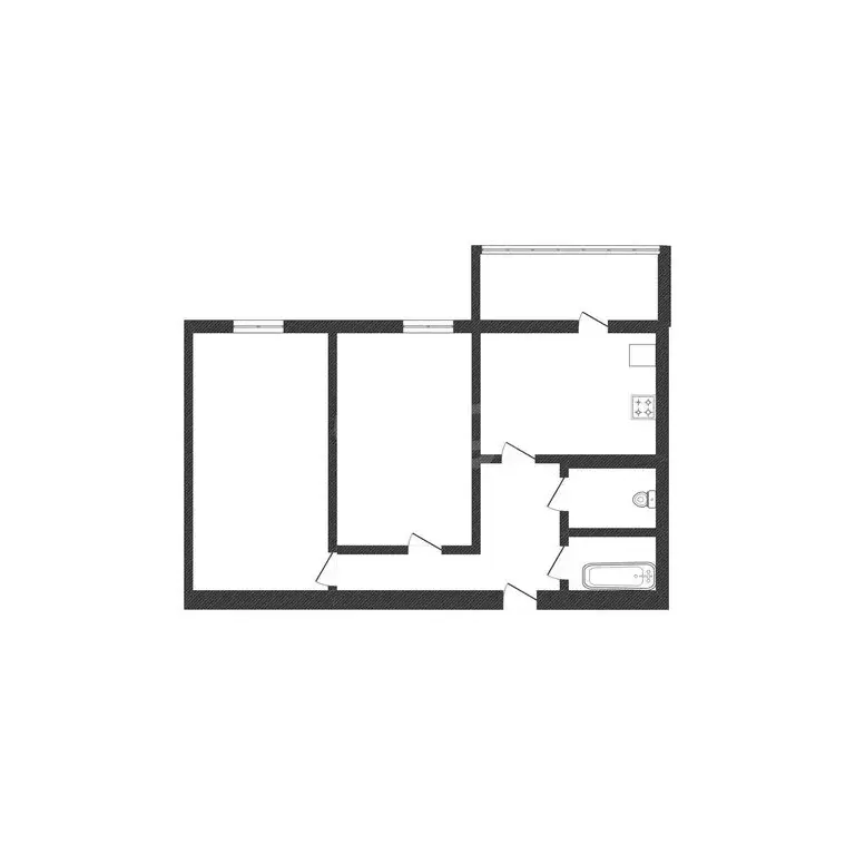 2-комнатная квартира: Белгород, улица Губкина, 13В (62 м) - Фото 1