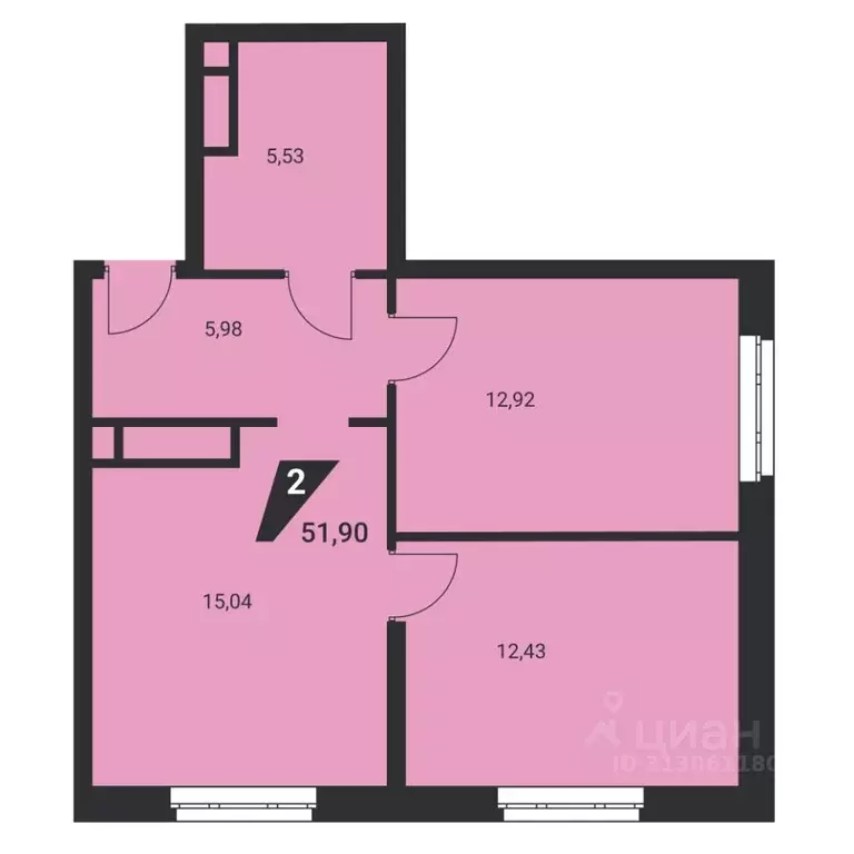 3-к кв. Свердловская область, Екатеринбург ул. Шефская, 42 (51.9 м) - Фото 1