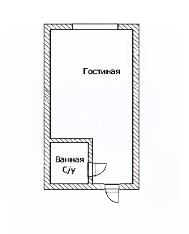 Студия Томская область, Томск ул. Мичурина, 99А (17.0 м) - Фото 1