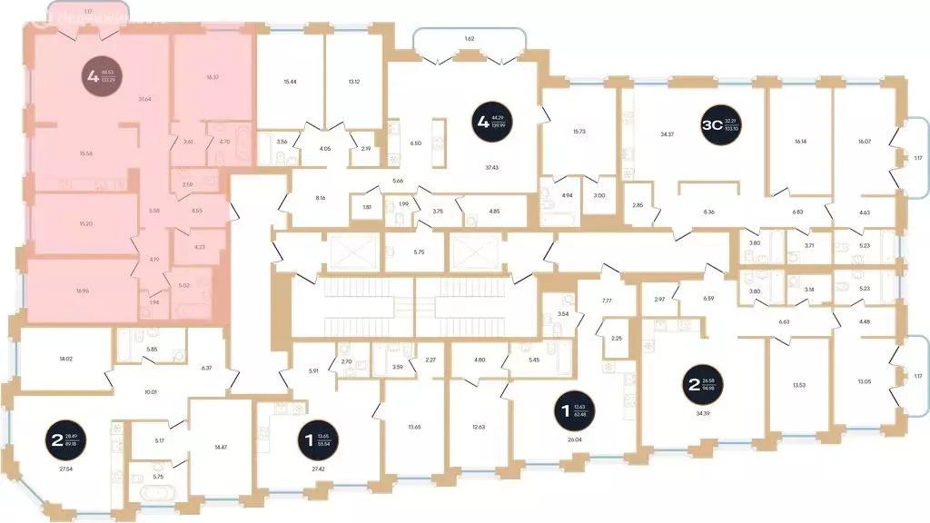 4-комнатная квартира: Уфа, улица Рихарда Зорге, 73 (133.29 м) - Фото 1