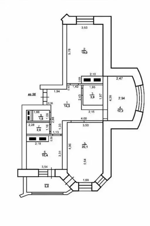 3-комнатная квартира: Оренбург, Северный проезд, 16 (84.3 м) - Фото 1