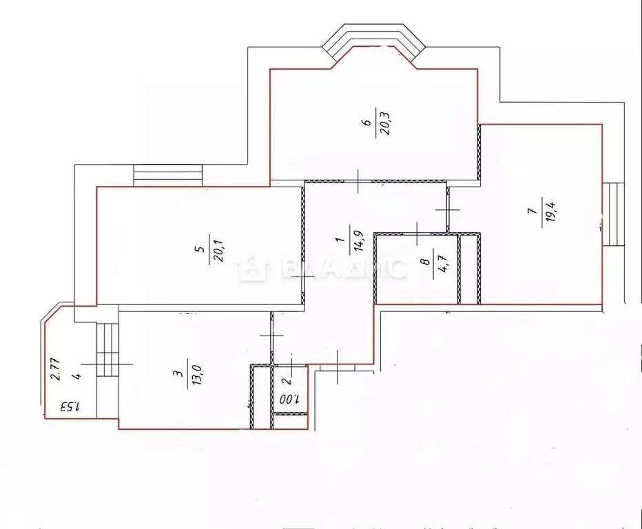 3-к кв. Московская область, Котельники Южный мкр, 16 (93.7 м) - Фото 1