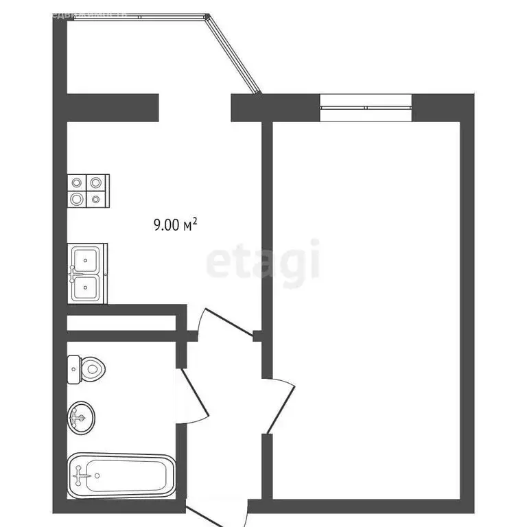 1-комнатная квартира: Оренбург, улица Фронтовиков, 8/3 (31 м) - Фото 1