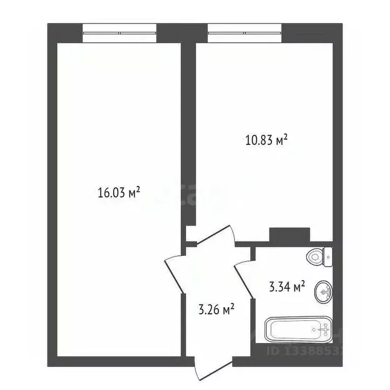 1-к кв. Красноярский край, Красноярск ул. Александра Матросова, 30В ... - Фото 1