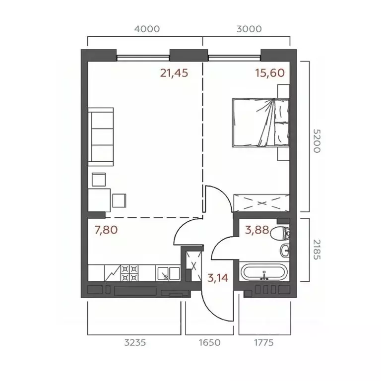 1-к кв. Иркутская область, Иркутск Дальневосточная ул., 46А (51.87 м) - Фото 0