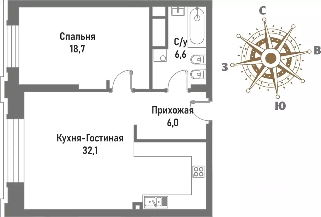 2-к кв. Москва ул. Матросская Тишина, 12 (58.8 м) - Фото 0