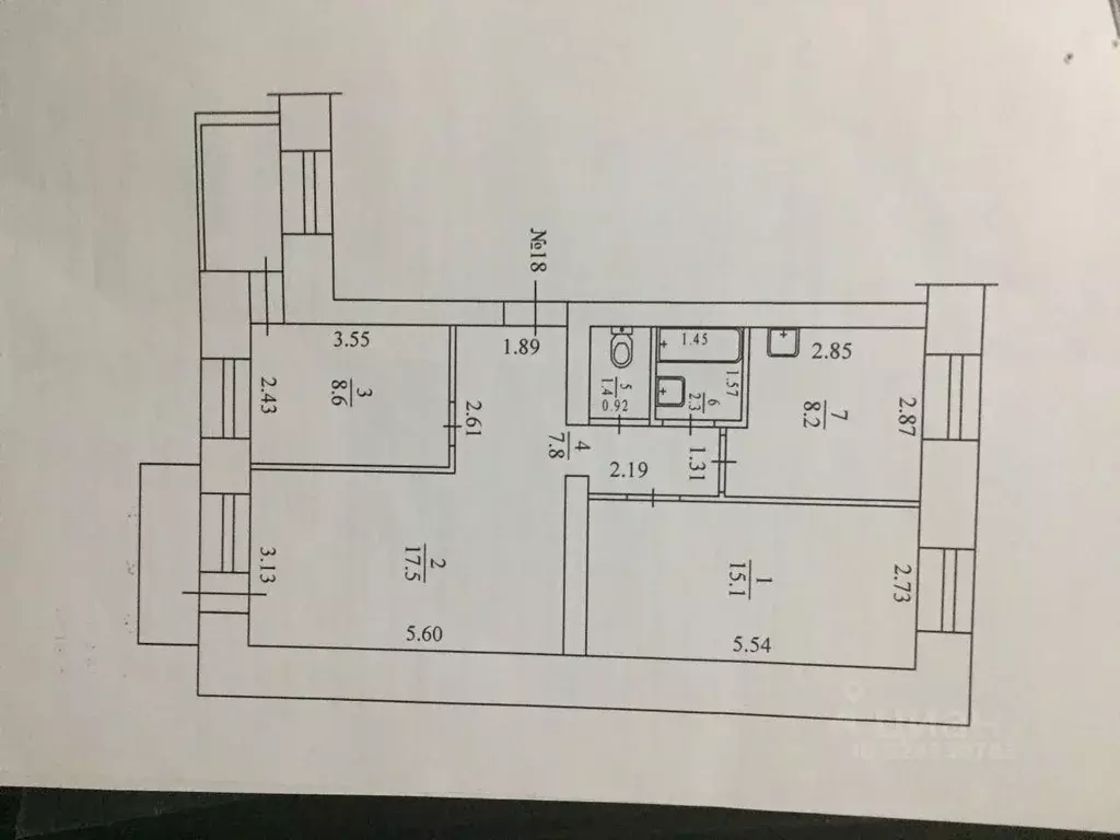 3-к кв. Саха (Якутия), Якутск Марха мкр, ул. Олега Кошевого, 71 (62.0 ... - Фото 1