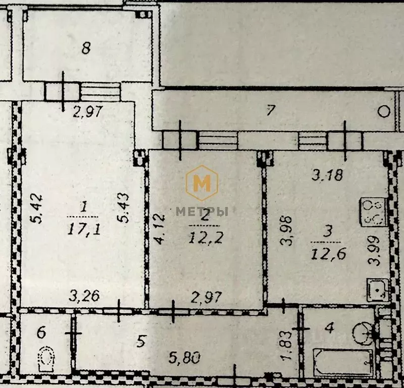 2-к кв. Белгородская область, Белгород Парковая ул., 11к2 (58.0 м) - Фото 2
