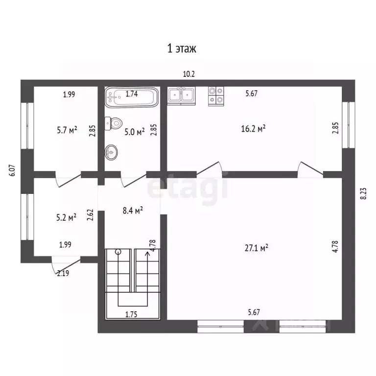 Дом в Саха (Якутия), Якутск ул. Винокурова, 39/2 (131 м) - Фото 2