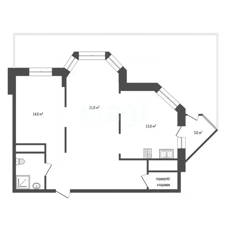 2-к кв. Московская область, Мытищи Осташковское ш., 22к5 (65.3 м) - Фото 2