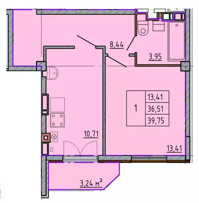 1-к кв. Ростовская область, Шахты ул. Калинина, 10 (39.69 м) - Фото 1