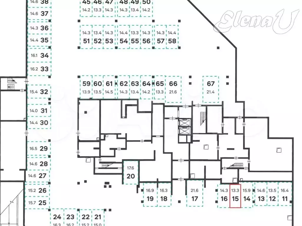 Машиноместо, 13 м - Фото 1