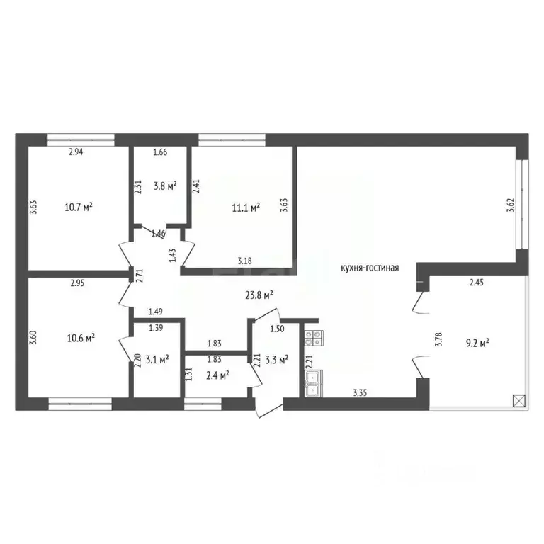 Дом в Тюменская область, Тюменский муниципальный округ, с. Кулаково ... - Фото 2