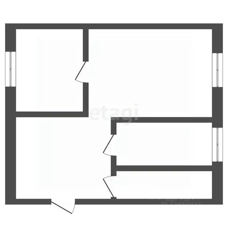 3-к кв. Костромская область, Ветлужский пгт ул. Горького, 4 (57.6 м) - Фото 1