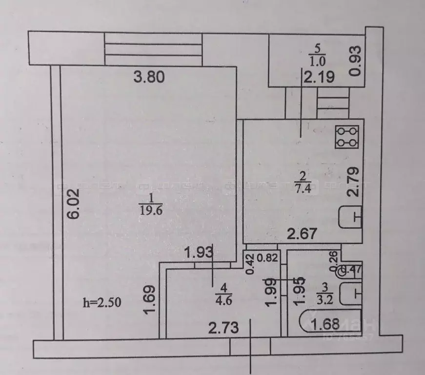 1-к кв. Татарстан, Казань ул. Академика Парина, 10 (35.0 м) - Фото 2