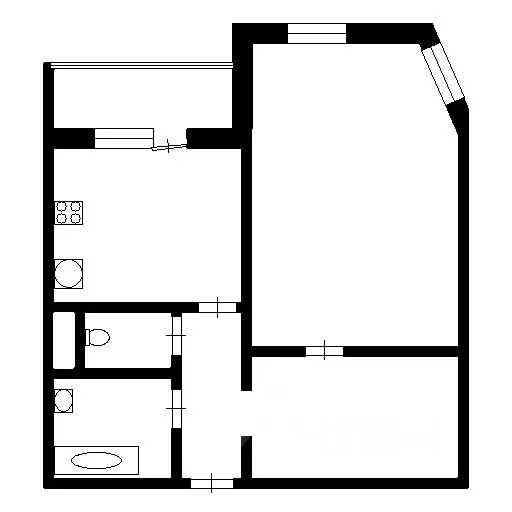 2-к кв. Татарстан, Казань ул. Гагарина, 6 (43.0 м) - Фото 1