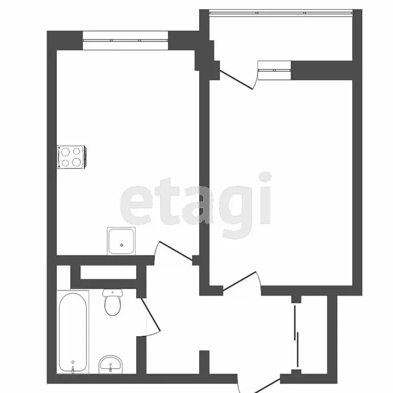 1-комнатная квартира: Тюмень, микрорайон Антипино, улица Будённого, ... - Фото 0