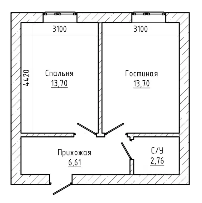 2-к кв. Кабардино-Балкария, Нальчик ул. 2-й Таманской Дивизии (36.0 м) - Фото 2