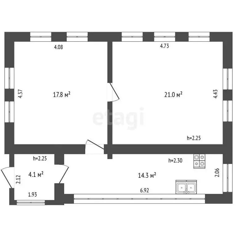 Дом в Баязитово, улица Габдуллы Тукая (57.2 м) - Фото 0