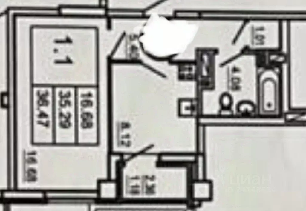 1-к кв. Ростовская область, Ростов-на-Дону просп. 40-летия Победы, ... - Фото 2