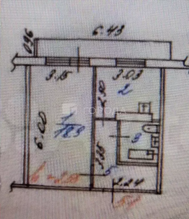 1-к кв. Кемеровская область, Новокузнецк Кузнецкстроевский просп., 46 ... - Фото 2