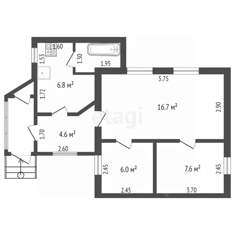 Дом в Воронежская область, Борисоглебск ул. Пешкова, 65 (48 м) - Фото 1