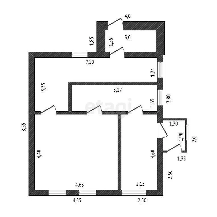 Дом в село Новая Таволжанка, Пионерская улица (55 м) - Фото 1