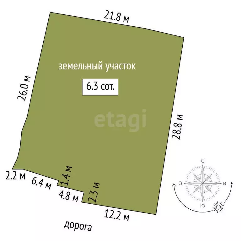Дом в Тюмень, микрорайон Зарека, улица Островского (26.7 м) - Фото 1
