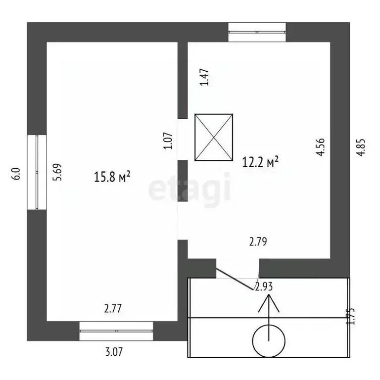 Дом в Забайкальский край, Чита городской округ, пос. Молоковка  (36 м) - Фото 2